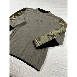 Legendary Original Deer Gear Mens Sweatshirt Large Fleece Pullover Gray Realtree